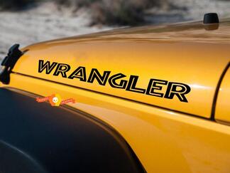 2 Jeep Wrangler Islander estilo capucha vinilo calcomanía pegatina #1