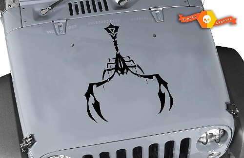 Adhesivo Vinilo de Capó Estilo Tribal Scorpion para Jeep Wrangler