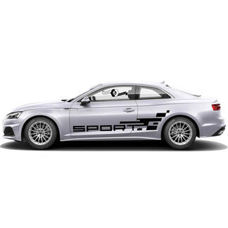 Par Audi A5 Sport Car Styling Doors Vinilo lateral Auto Car Sticker para Audi Sport
