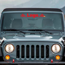 Vinilo adhesivo de parabrisas con logotipo personalizado y banderas para Jeep_3