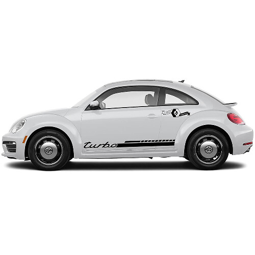Kit de pegatinas de vinilo con franjas laterales turbo para Volkswagen Beetle