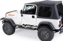 Juego de vinilos adhesivos para paneles laterales Skull Row Rocker para Jeep Wrangler_2
