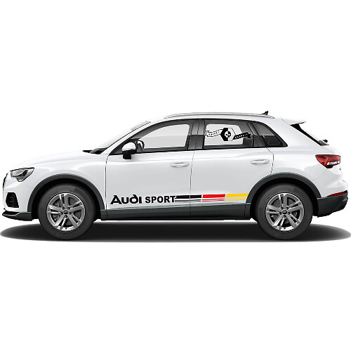 Pegatina de vinilo de la bandera de Alemania para la puerta lateral del Audi Q3.
