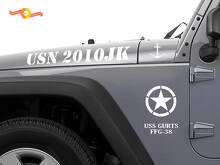 Kit de calcomanías de vinilo militar lateral USN USS Curts FFG-38 para Jeep Wrangler_2