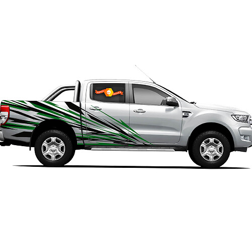 Pegatina de vinilo en pareja 4X4 para puertas laterales de camión Toyota Tacoma TRD Off Road estilo militar.
