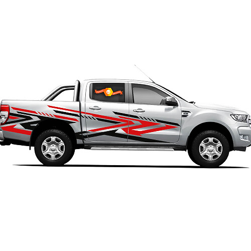 Pegatinas de vinilo de calcomanías en pareja 4X4 Tacoma Toyota TRD Off Road Estilo Robo para puertas laterales de camioneta
