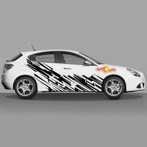 2x Puertas Cuerpo Calcomanía Se adapta a Alfa Romeo Giulietta Calcomanías Vinilo Gráficos Gráficos Nuevo