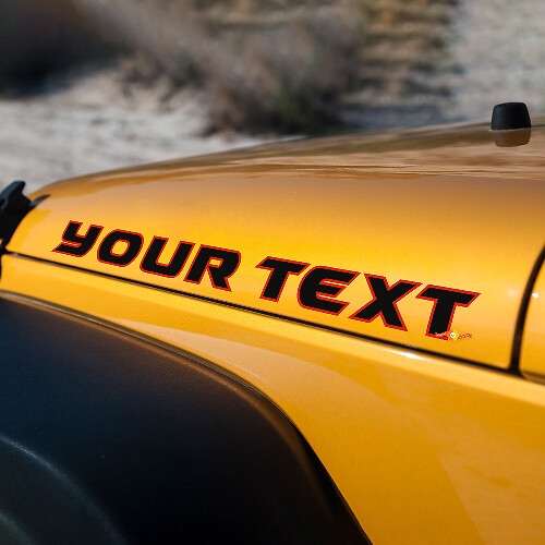 Calcomanía de vinilo para capó con inscripción Outline para Jeep Wrangler Rubicon