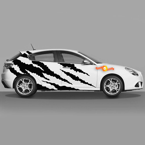 La calcomanía del cuerpo de las puertas 2x se adapta a Alfa Romeo Giulietta calcomanías de vinilo Gráficos Graw Marks 2021