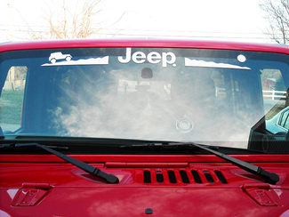 Calcomanía para parabrisas Jeep Mountain Rubicon CJ XJ YJ TJ