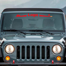 Calcomanía de vinilo para parabrisas con logotipo Mountain Style para Jeep Wrangler Rubicon_3