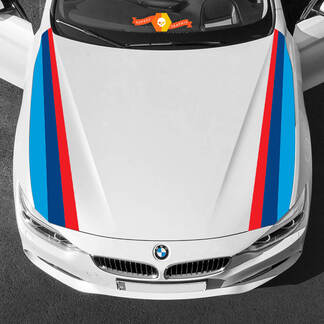 Franjas laterales del capó en colores M para BMW de cualquier generación y modelo.
