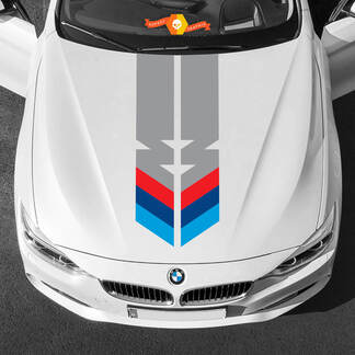 Ambas franjas del capó, colores M Power M para BMW de cualquier generación y modelo.
