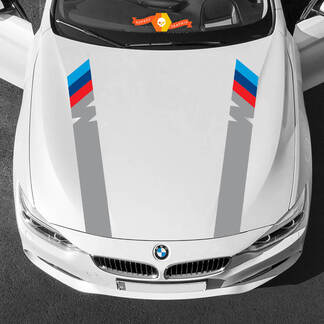 Ambas franjas del capó colores M Power M para BMW de cualquier generación y modelo 2
