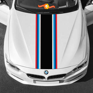 Franjas del capó central colores M Power M para BMW de todas las generaciones y modelos
