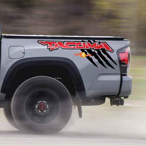 Kit de pegatinas de vinilo traseras laterales Tacoma Claw para Toyota Tacoma