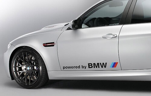 Powered by BMW Pegatina de vinilo para la puerta lateral para BMW Serie 3