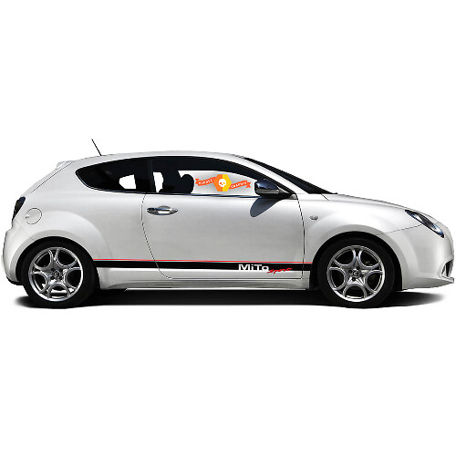 Par de calcomanías de vinilo, calcomanías gráficas laterales Alfa Romeo Rocker Panel MITO Sport 2022
