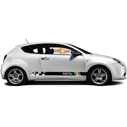 Par de calcomanías de vinilo pegatinas gráficas alfa Romeo Rocker Panel Mito Italia bandera 2022