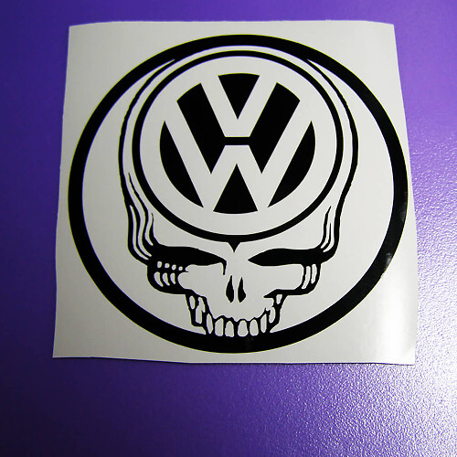 Juego de pegatinas de vinilo calavera para Volkswagen