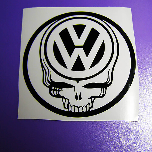 Juego de Pegatinas de Vinilo Calavera con Logo VW para Volkswagen