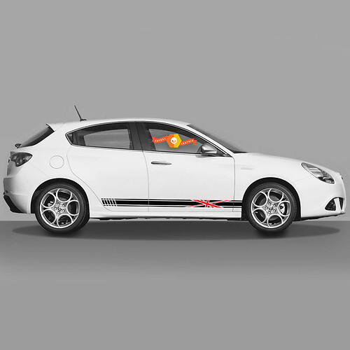 2x Alfa Romeo Giulietta Pegatinas Calcomanías Vinilo panel basculante Bandera británica clásica 2022
