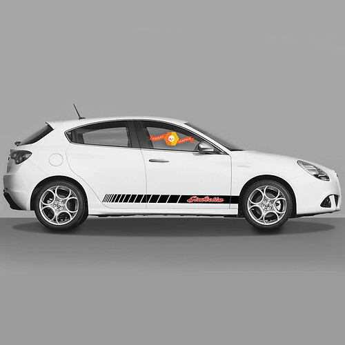 2x Alfa Romeo Giulietta Pegatinas Calcomanías Vinilo panel basculante inscripción roja Nuevo 2022
