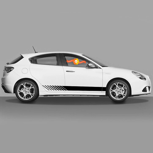2x Alfa Romeo Giulietta Pegatinas Calcomanías Vinilo panel basculante línea de hendidura clásica Nuevo 2022
