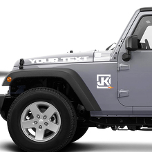 Pegatinas de vinilo con logo JK y bandera de EE. UU. para Jeep Wrangler JK_2