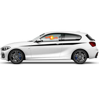 Par Vinilos Adhesivos Gráficos laterales para BMW Serie 1 2015 corte negro

