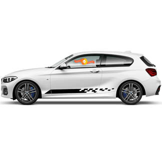 Par de calcomanías de vinilo gráficas pegatinas laterales para BMW Serie 1 2015 línea de colapso nuevo
