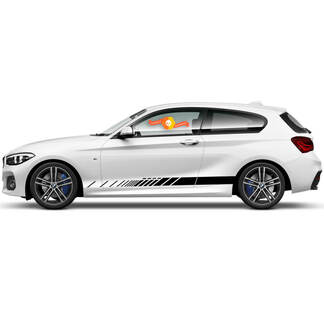 Par Vinilos Adhesivos Gráficos laterales para BMW Serie 1 2015 basculante línea clásica

