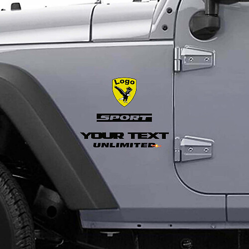 Kit personalizado de calcomanías de vinilo lateral Deportivas Águila Calva para Jeep Wrangler