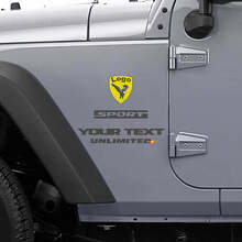 Kit personalizado de calcomanías de vinilo lateral Deportivas Águila Calva para Jeep Wrangler_3