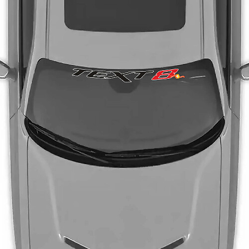 Vinilo adhesivo con texto personalizado estilo SRT para parabrisas de Dodge Challenger