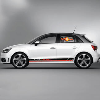 2x Calcomanías de vinilo Pegatinas gráficas Audi A1 Rocker panel car racing stripes 2022
