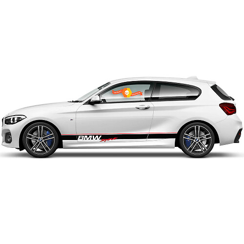 Par de calcomanías de vinilo gráfico adhesivos laterales bmw 1 series 2015 Panel lateral SPORT
