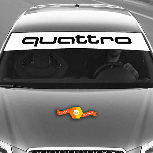 Etiqueta de Parabrisas QuattroVinilo Adhesivo para Audi