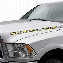 Juego de calcomanías de vinilo con letras en relieve personalizadas para capó Dodge Ram Power Wagon_5