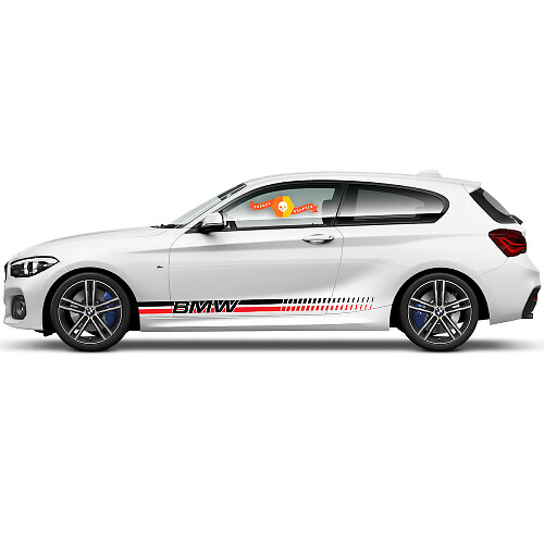 2x Calcomanías de vinilo Pegatinas gráficas lateral bmw 1 series 2015 estilo Racing panel lateral nuevo
