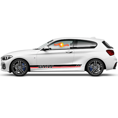 2x Calcomanías de vinilo Pegatinas gráficas lateral bmw 1 series 2015 panel lateral estilo de carreras BMW
