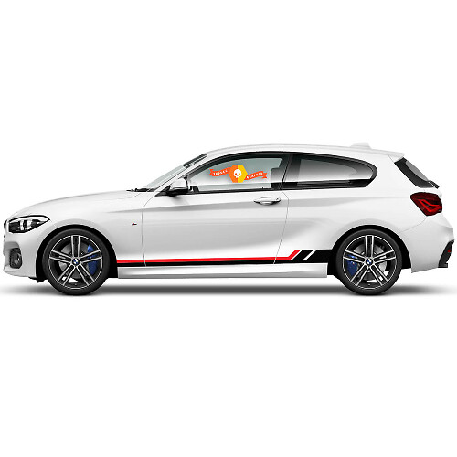 2 x Calcomanías de vinilo Pegatinas gráficas laterales bmw 1 series 2015 rayas del panel lateral ahora

