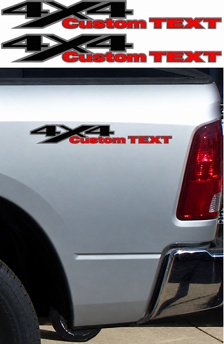 Calcomanía de vinilo personalizada en ángulo para el lateral de camión 4x4 para Dodge Ram 1500