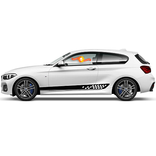 2 x Calcomanías de vinilo Pegatinas gráficas lateral bmw 1 series 2015 panel lateral pista de carreras
