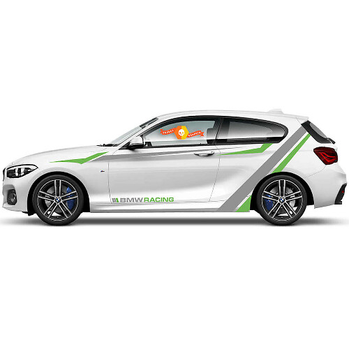 Kit de calcomanías de vinilo con franjas laterales estilo racing para BMW Serie 1 2015
