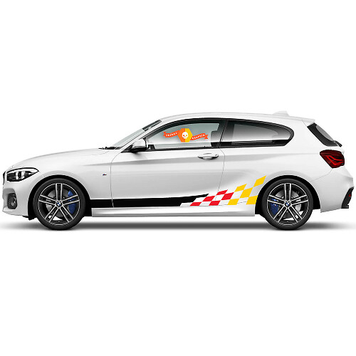 2x Calcomanías de vinilo Pegatinas gráficas lado bmw serie 1 2015 panel lateral pista Garmany
