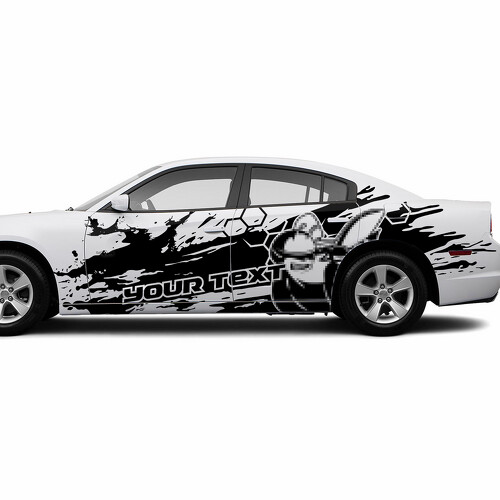 Vinilo adhesivo para el lateral con texto personalizado y Super Bee para Dodge Challenger