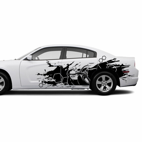 Calcomanía adhesiva lateral de vinilo estilo Splash Super Bee para Dodge Challenger