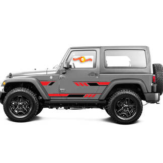2 colores New JEEP Decal Sticker Stripes puerta lateral gráficos Wrangler Door
