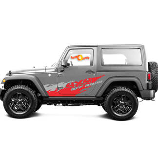 2 colores New JEEP Decal Sticker mud splash 4x4 Off-road puerta lateral gráficos Wrangler Door
